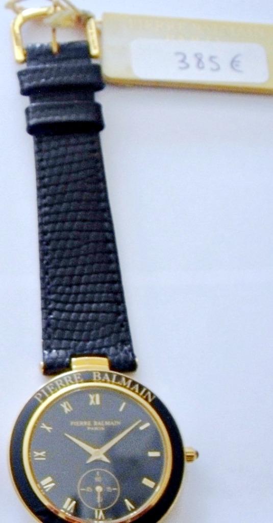 Montre homme Pierre Balmain - Cadran noir - plaqué or, Enlèvement ou Envoi, Neuf