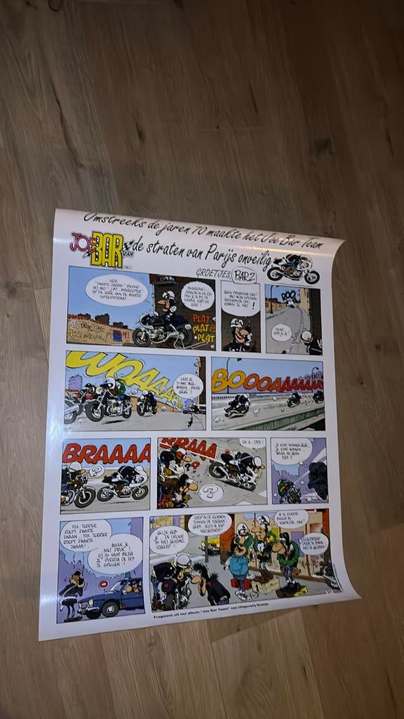 Barz Joe Bar poster, Verzamelen, Stripfiguren, Ophalen of Verzenden, Zo goed als nieuw