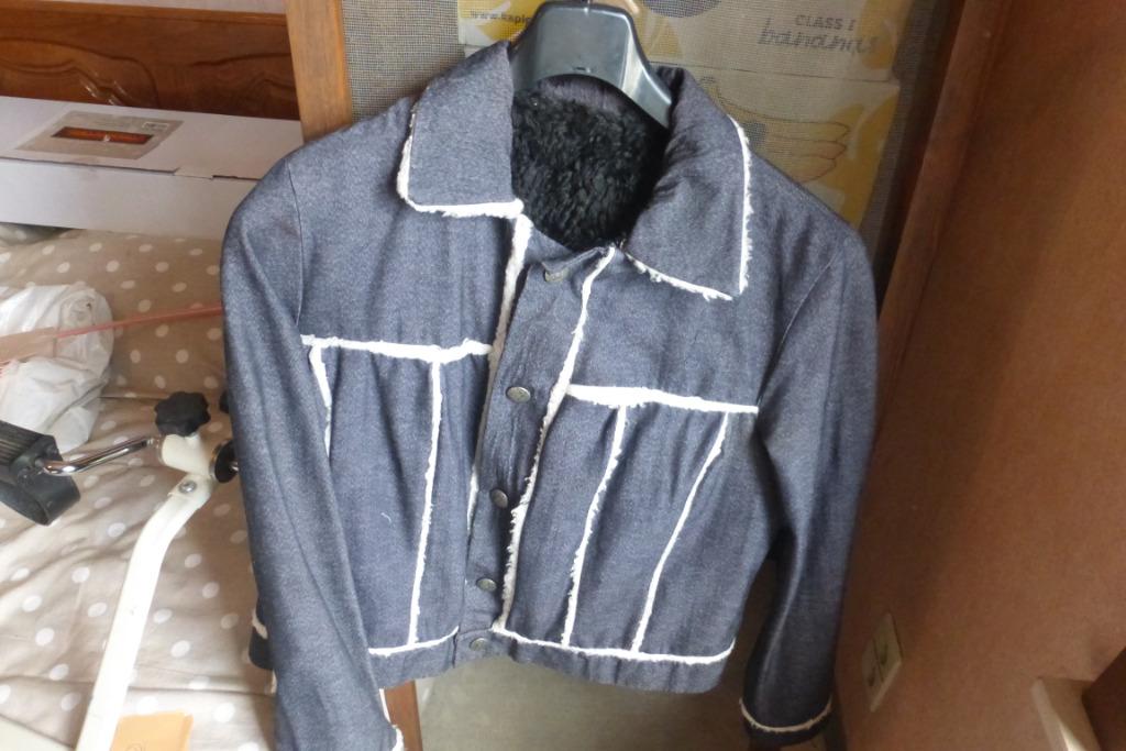 jas dames blauw jeans met binnenvest maat 46 grote maat, Ophalen of Verzenden, Zo goed als nieuw, Maat 46/48 (XL) of groter, Blauw
