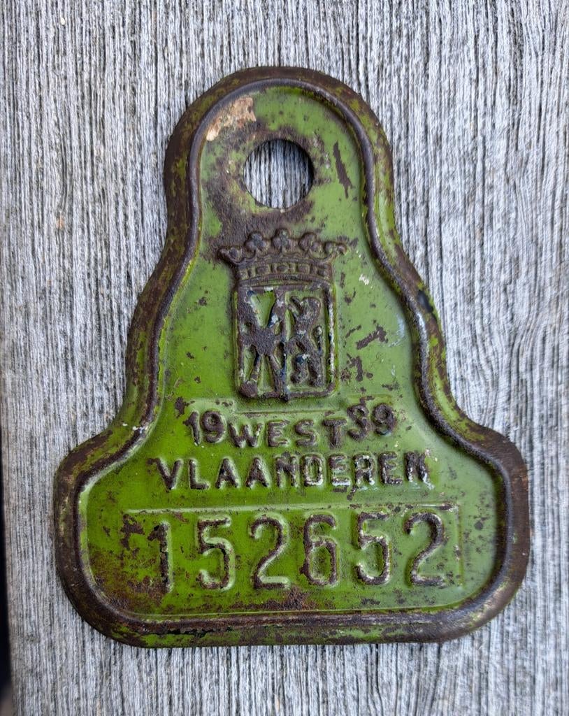 Plaque license taxe vélo Flandre Occidentale 1939, Enlèvement ou Envoi