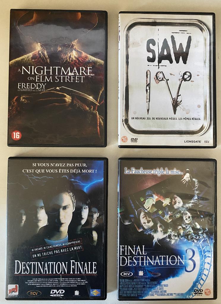 DVD horrorfilms, set van 4, Cd's en Dvd's, Ophalen of Verzenden