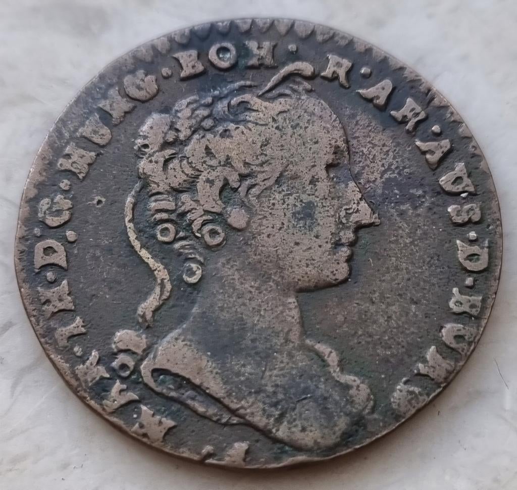 Liard 1745 (Brussel) Maria Theresia, Timbres & Monnaies, Monnaies | Belgique, Enlèvement ou Envoi, Monnaie en vrac