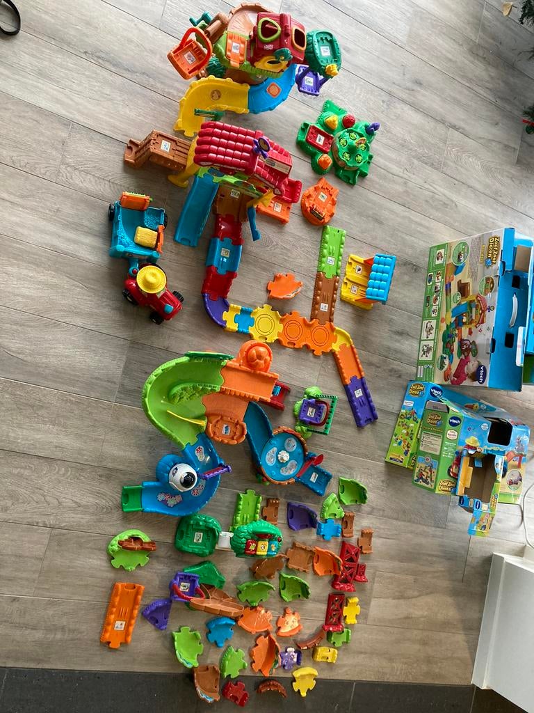 Vtech, zoef zoef, groot lot:boerderij, dierentuin, tractor, Ophalen, Gebruikt