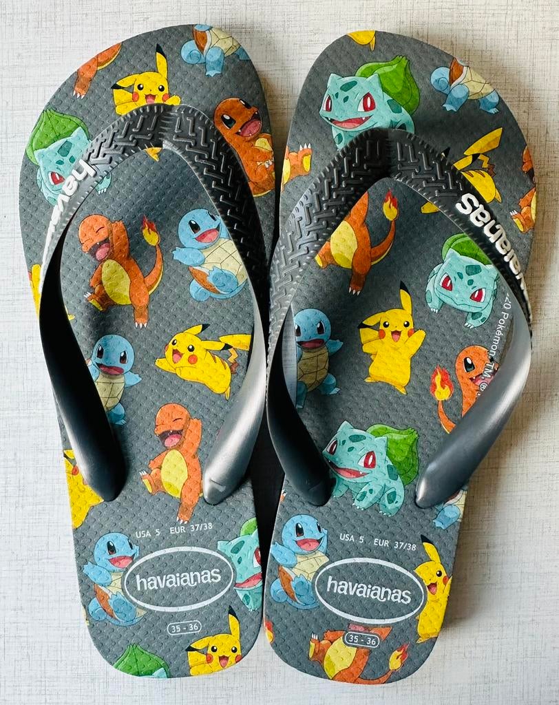 Tongs «POKÉMON», marque HAVAIANAS, pointure 37-38. Neuves !!, Enlèvement, Neuf, Garçon ou Fille, Autres types