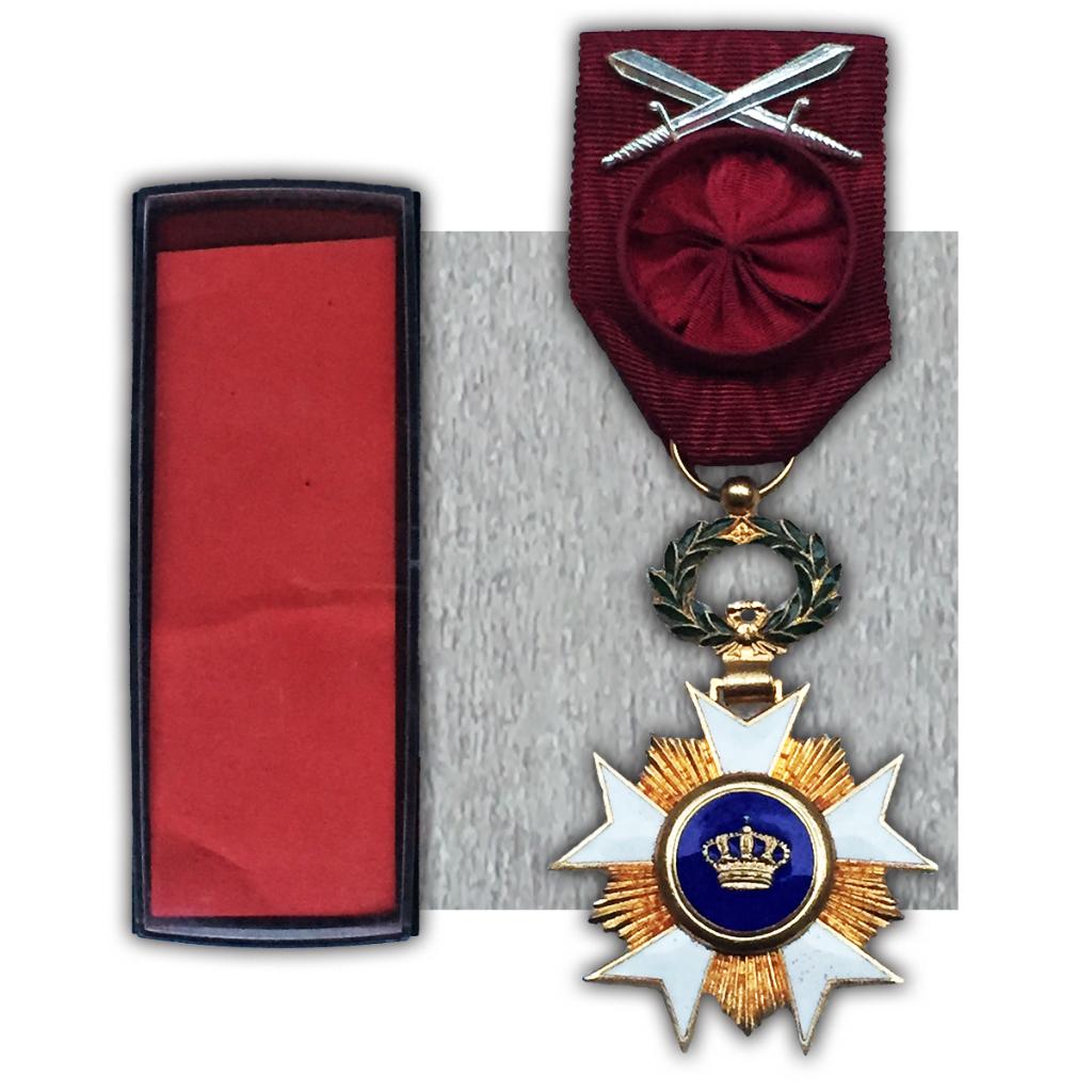 🚨 ABL CROSS OFFICIERSORDE VAN DE GEKRUISTE ZWAARDEN, Verzamelen, Verzenden, Landmacht, Lintje, Medaille of Wings