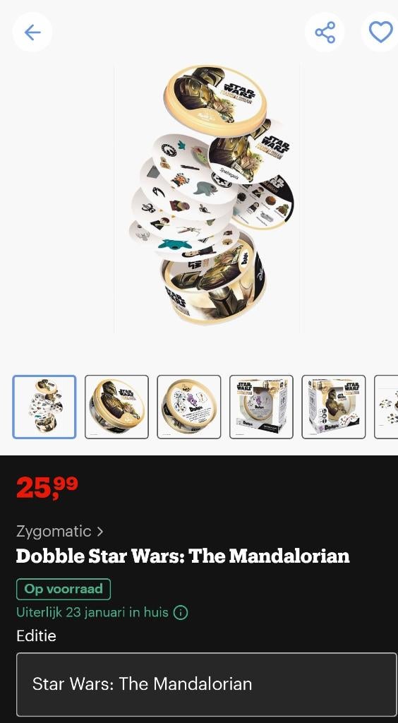 Star Wars - Dobble - Mandalorian -NIEUW, Enlèvement ou Envoi, Neuf, Garçon ou Fille