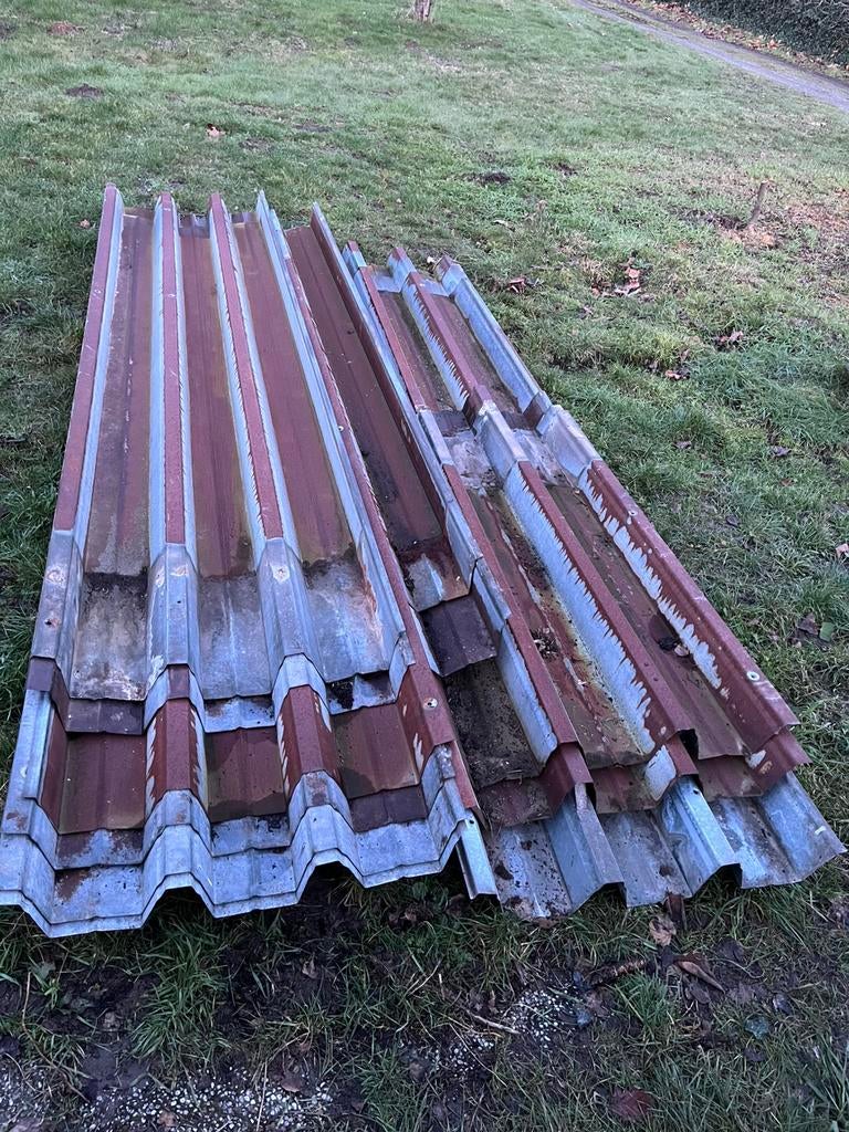 Golfplaten 15€/stuk, Doe-het-zelf en Bouw, Ophalen, Gebruikt, 15 m² of meer, Golfplaat