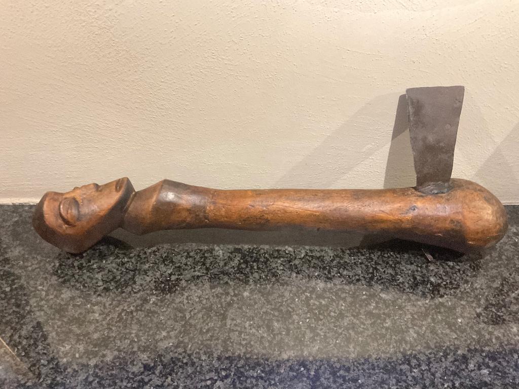 Oud wapen, bijl uit Congo, Ophalen of Verzenden, Brons