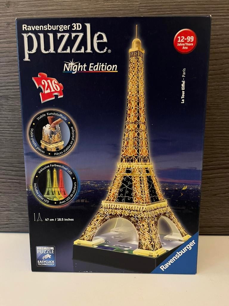 Eiffeltoren 3D-puzzel, Ophalen, Minder dan 500 stukjes, Nieuw, Legpuzzel