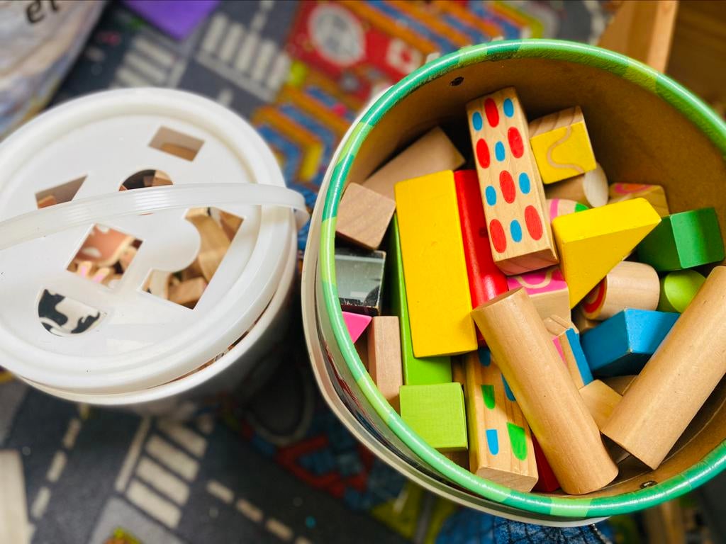 Blocs en bois, Enlèvement, Utilisé