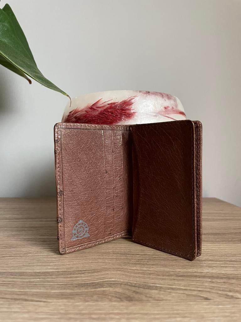 Portefeuille en cuir d’autruche neuf, Neuf, Autres marques, Cuir, Enlèvement ou Envoi