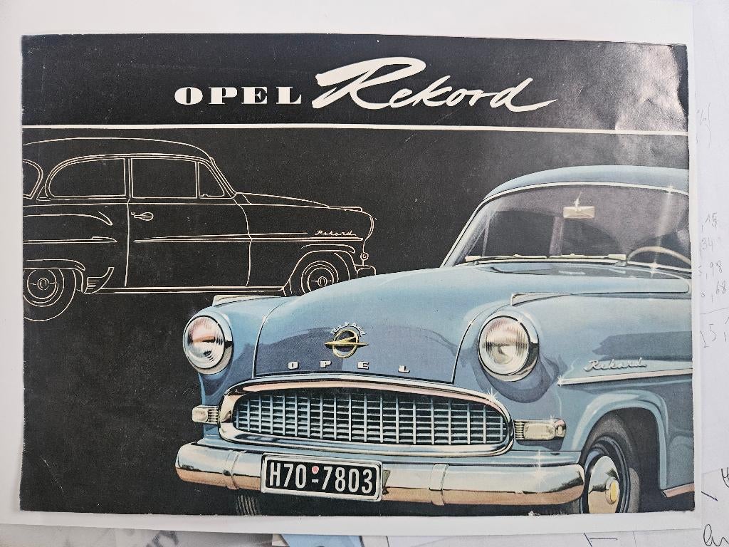 OPEL RECORD 1956 BROCHURE FOLDER, Boeken, Auto's | Folders en Tijdschriften, Verzenden, Opel
