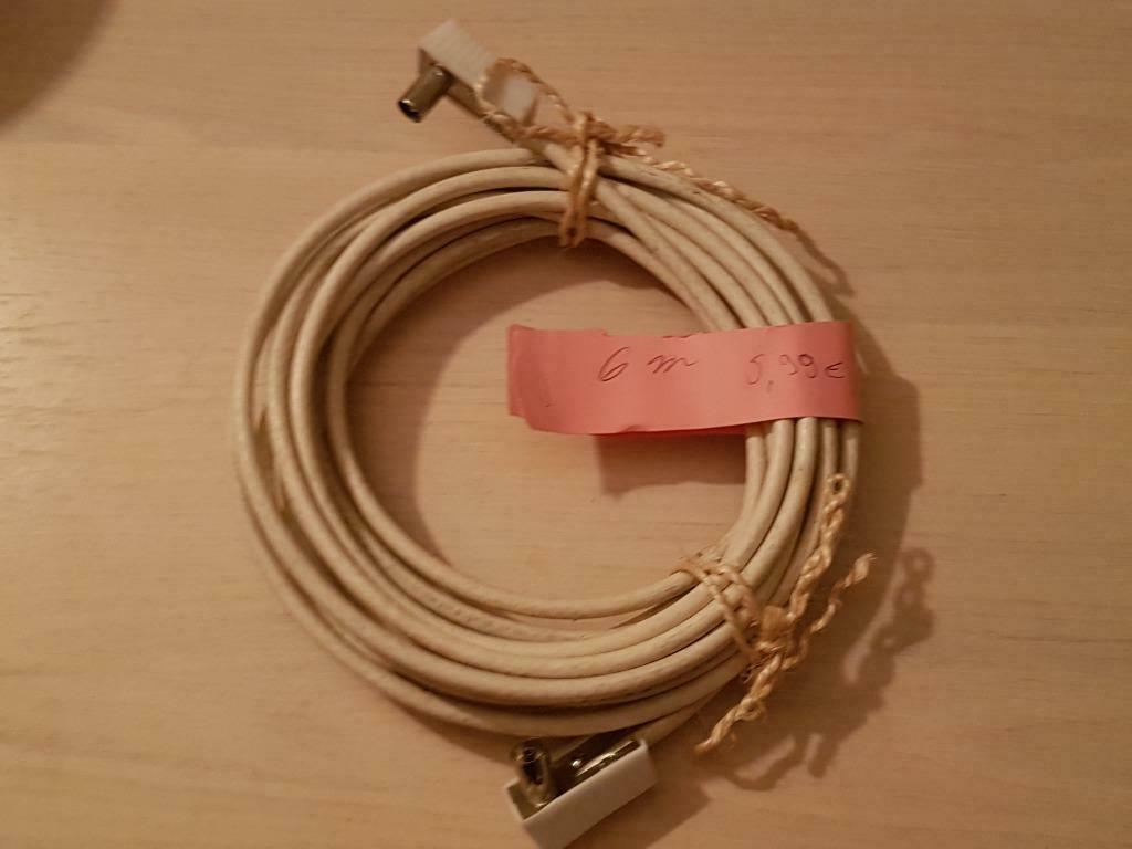 Câble de 6 M pour télé coditel, TV, Hi-fi & Vidéo, Enlèvement ou Envoi, Utilisé, 5 à 10 mètres, Câble TV
