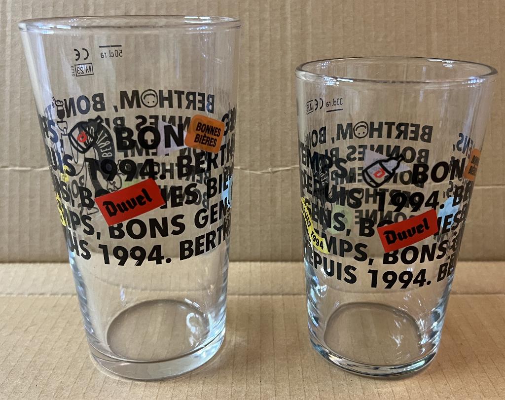 Duvel - Les BerThoM - 2 glas bekers - pint - NIEUW - 33 cl, Enlèvement ou Envoi, Neuf, Verre ou Verres, Duvel