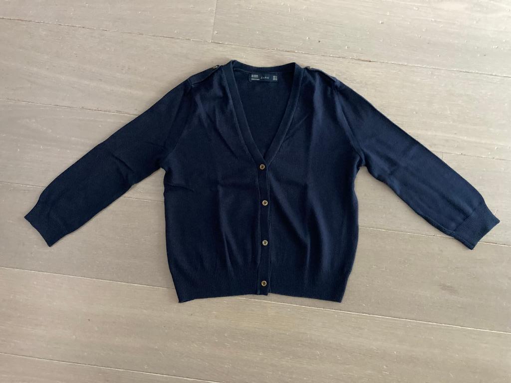 Donkerblauw vestje van fijn breisel van Zara (Maat S), Blauw, Zara, Ophalen of Verzenden, Maat 36 (S)