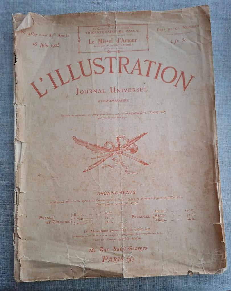 L'illustration 16 juin 1923, Antiek en Kunst, Ophalen of Verzenden