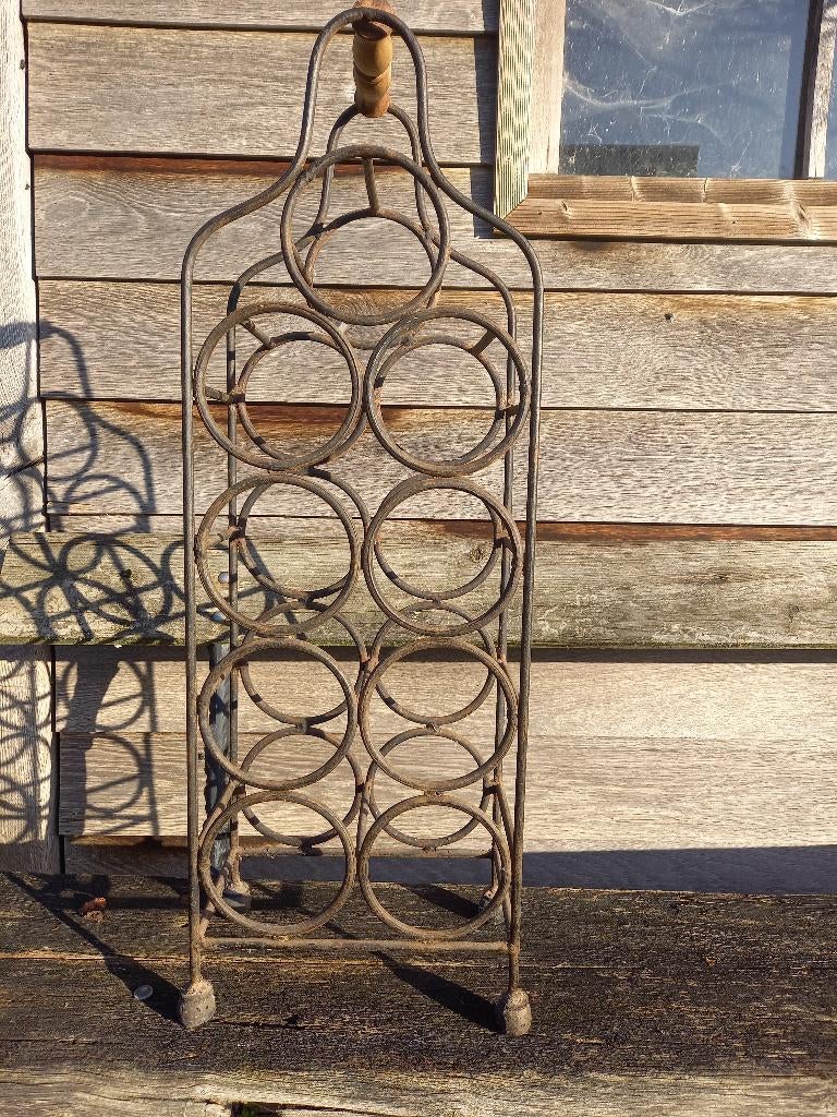 Vintage wijnrek, Enlèvement, Utilisé, Métal, 5 à 15 bouteilles
