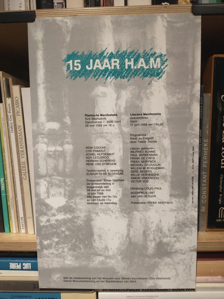 15 Jaar H.A.M. affiche 1988, Enlèvement ou Envoi