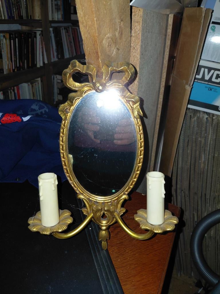 Wandlamp in verguld brons, Antiek en Kunst, Ophalen of Verzenden