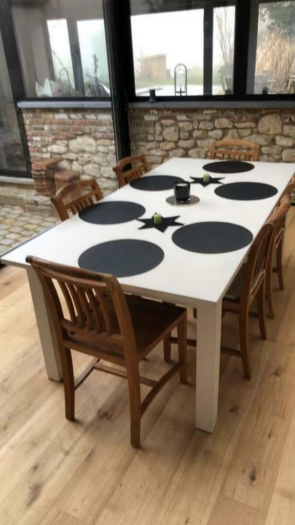 Table en teck massif, Teck, 100 à 150 cm, Enlèvement, Utilisé