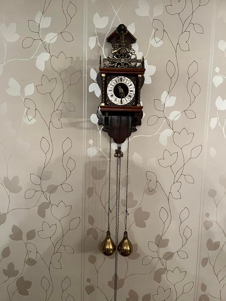 Antieke vintage wandklok, Antiek en Kunst, Ophalen