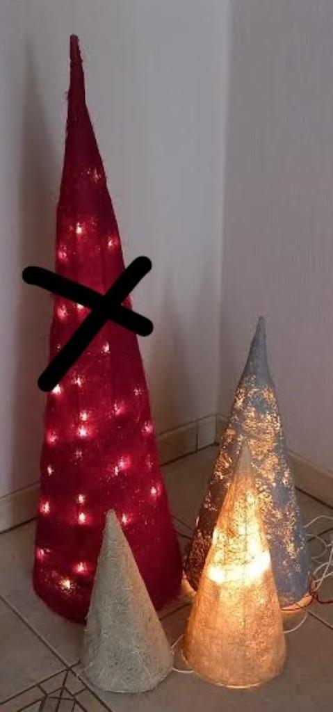 piramide / kegel kerstboompjes met verlichting, Diversen, Ophalen of Verzenden, Gebruikt