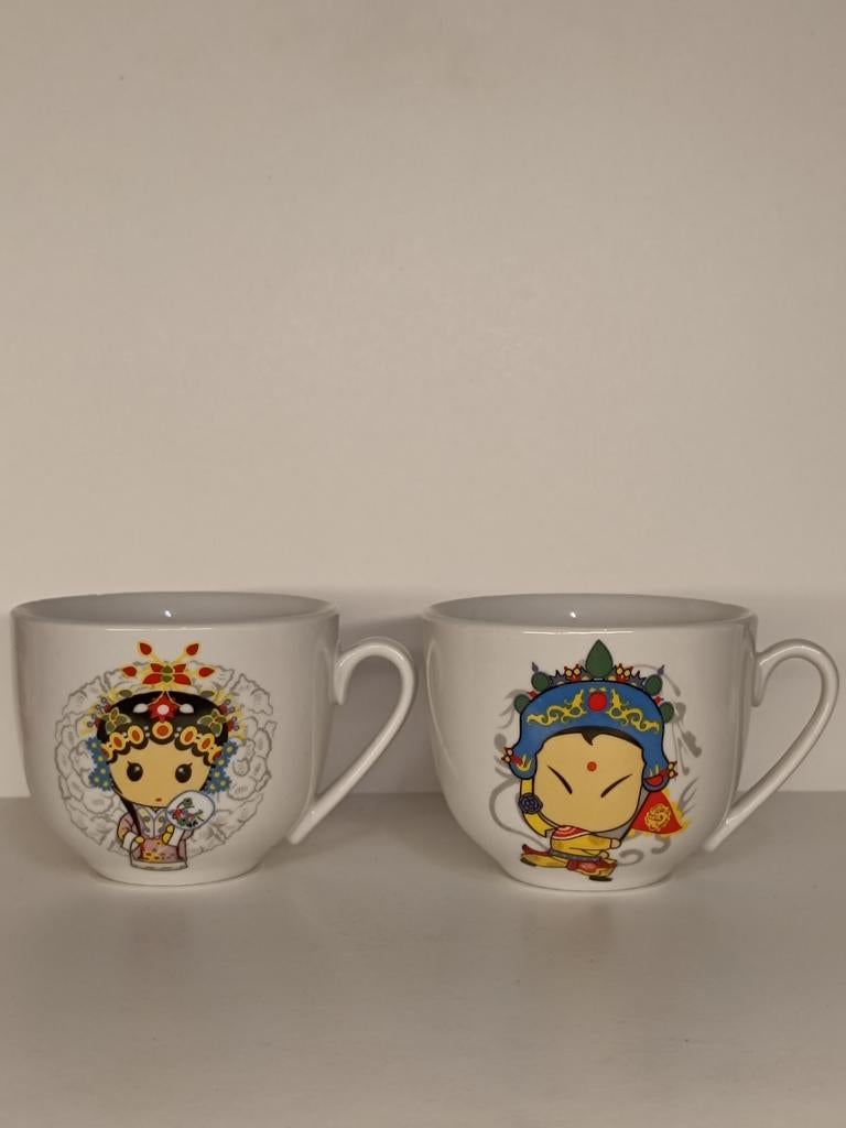 Chinese figuur Thee/koffie kop/mok, Verzamelen, Ophalen of Verzenden