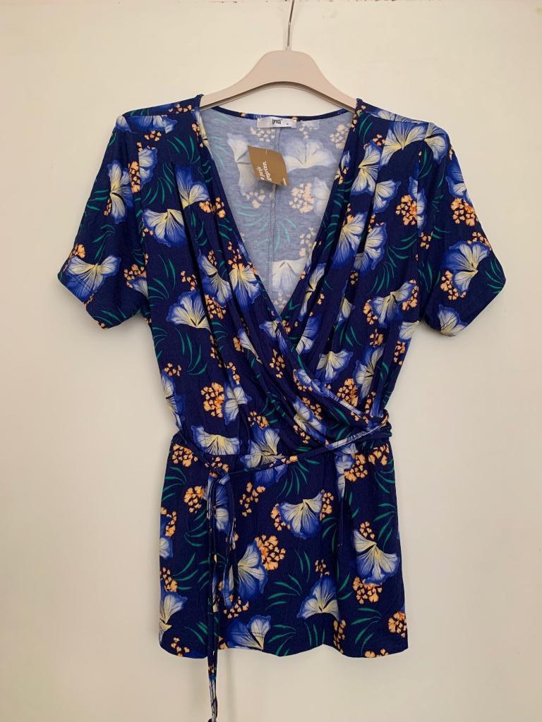 Tunique neuf bleu fleurs t.XL marque PTC viscose, Vêtements | Femmes, Neuf, Taille 46/48 (XL) ou plus grande, Enlèvement, Bleu