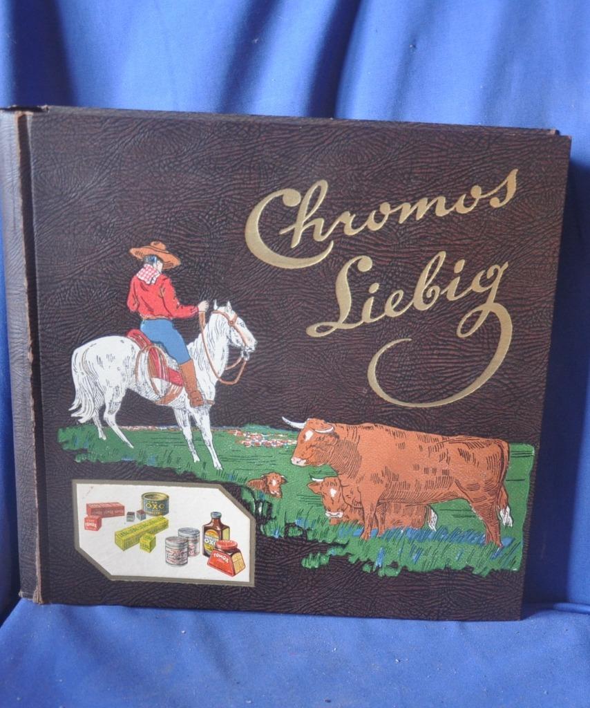 album pour chromo liebig avec 33 serie complète +4 incomplet, Verzamelen, Ophalen of Verzenden, Gebruikt