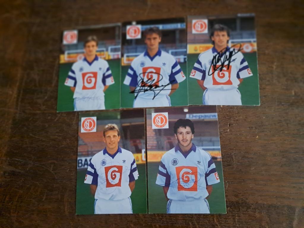 5 fotokaarten RSC Anderlecht 91-92, Verzamelen, Verzenden, Zo goed als nieuw, Spelerskaart