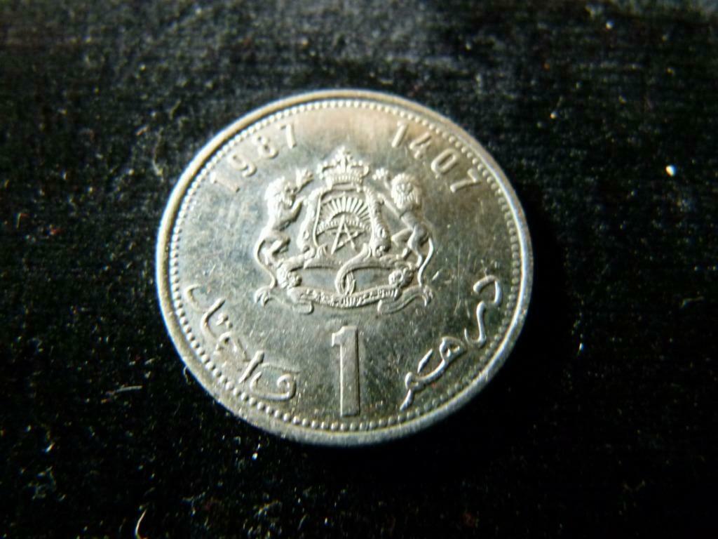 Marokko 1 Dirham 1987, Ophalen of Verzenden, Overige landen, Losse munt