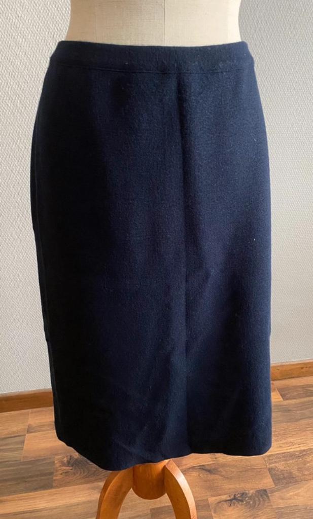 Donkerblauwe rok Devernois maat 46, Kleding | Dames, Maat 46/48 (XL) of groter, Zo goed als nieuw, Verzenden, Blauw