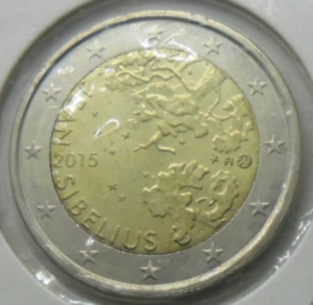 2 euro commémorative 2015 Finlande "Sibelius". UNC., Envoi, Finlande, 2 euros, Monnaie en vrac
