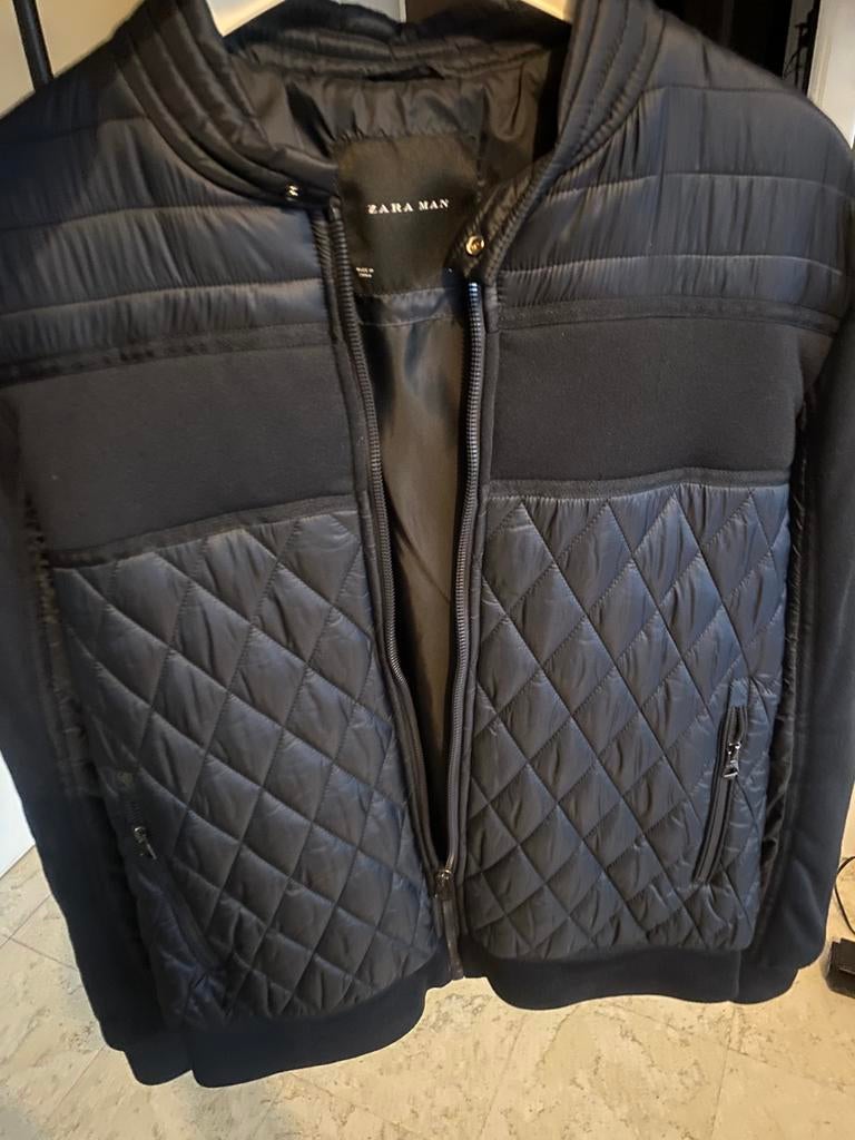Zara Men heren jas /vest, Kleding | Heren, Verzenden, Zo goed als nieuw, Maat 56/58 (XL), Blauw