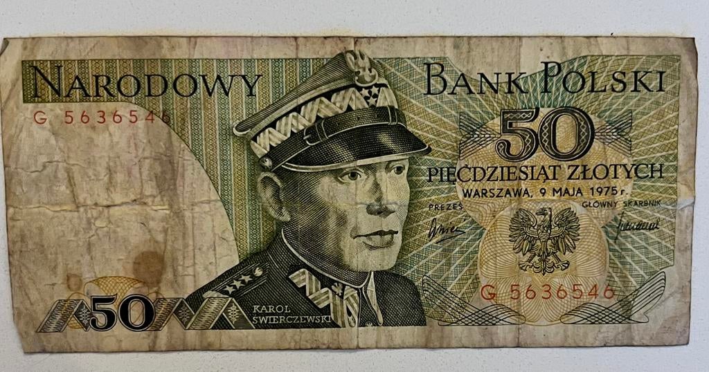 Oud bankbiljet Polen 1975, Enlèvement ou Envoi, Pologne, Billets en vrac