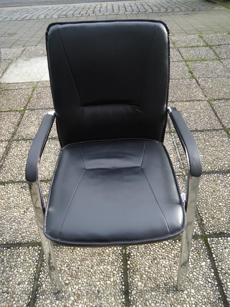 Chaise de bureau Noir Similicuir vidaXL NEUF !!!, Neuf, Enlèvement, Chaise de bureau, Ergonomique