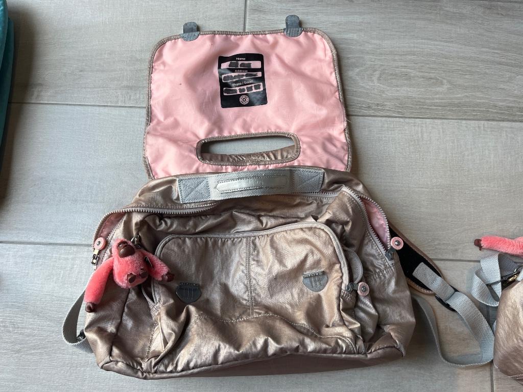 Cartable + sac dîner KIPLING, 30 à 40 cm, Rose, Enlèvement, Utilisé