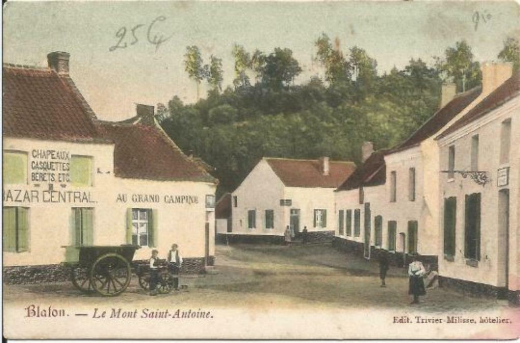 Carte Postale Blaton Le Mont Saint-Antoine avec attelage, Enlèvement ou Envoi, Avant 1920, Affranchie, Hainaut
