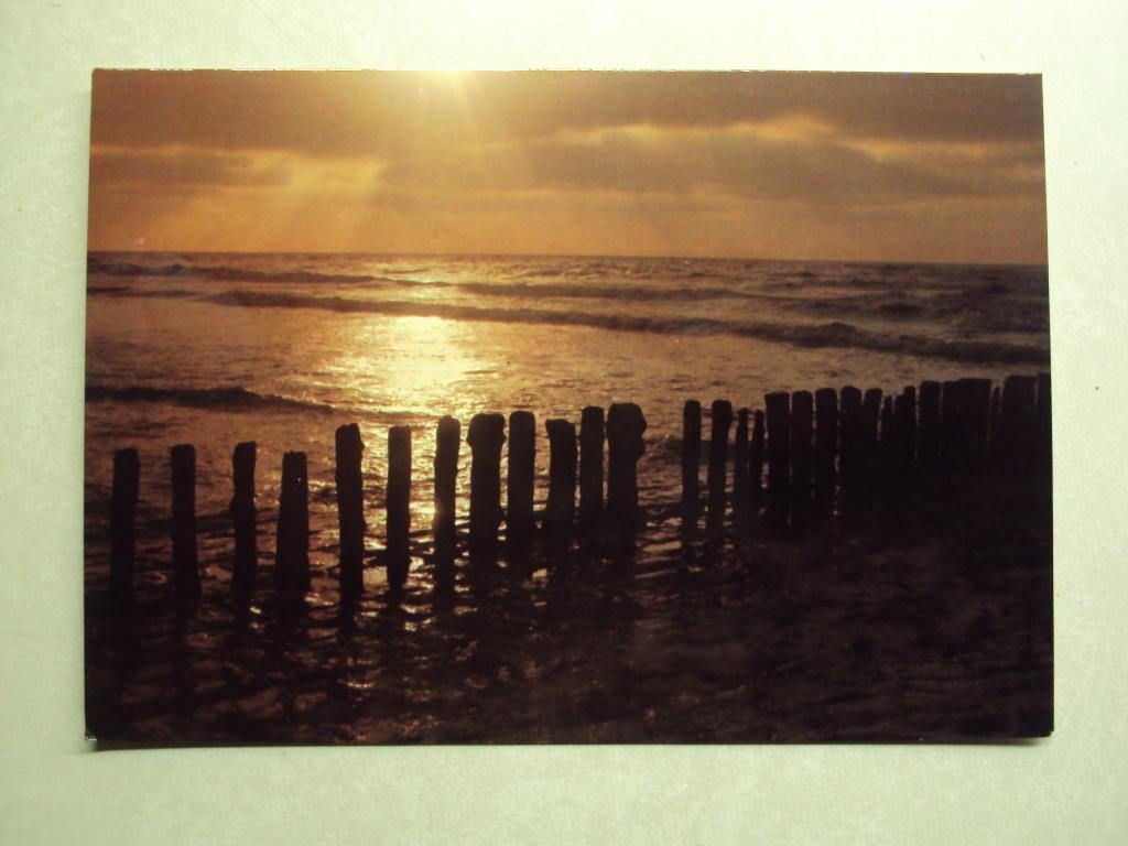 55085 - HEIST-DUINBERGEN - ZONSONDERGANG OP ZEE - 2 FOTO'S, Envoi