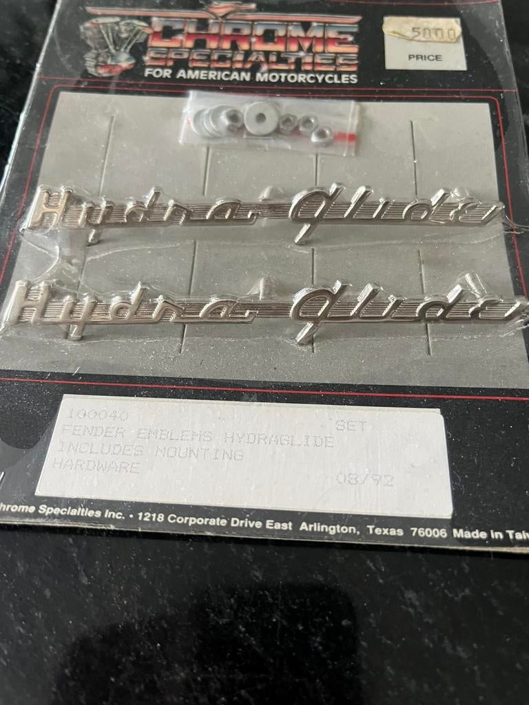 Harley davidson hydra glide emblems, Verzenden, Zo goed als nieuw