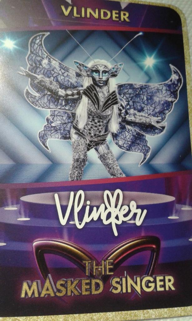 Verzamelkaart VLINDER 'Masked Singer', Ophalen of Verzenden