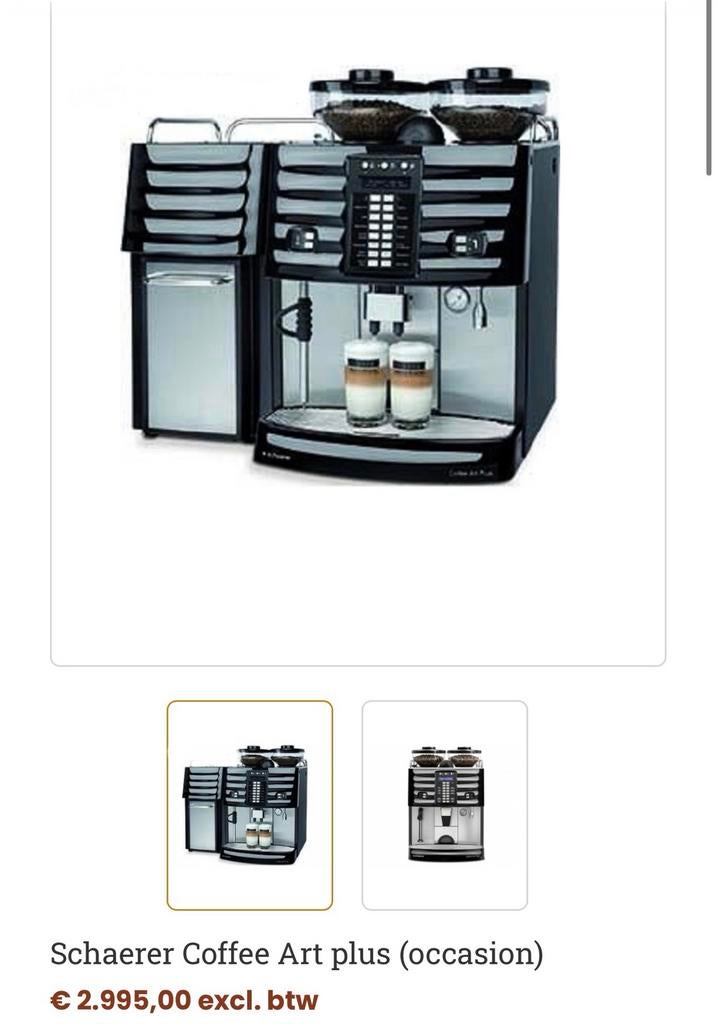 Schaerer volautomatische koffiemachine, Electroménager, Cafetières, Réservoir d'eau amovible, Comme neuf, Autres types, 10 tasses ou plus