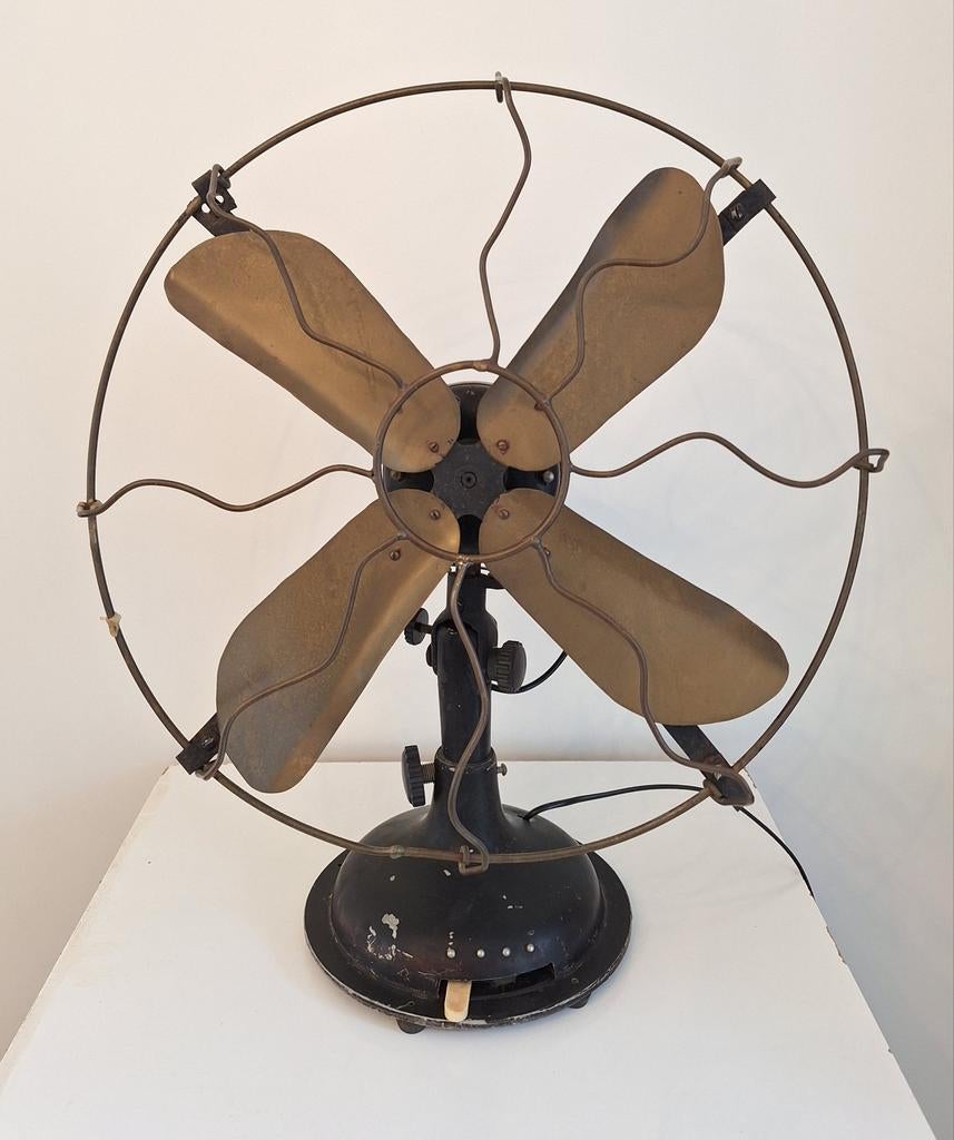 Vintage jaren '30 elektrische ventilator industriële look, Ophalen of Verzenden