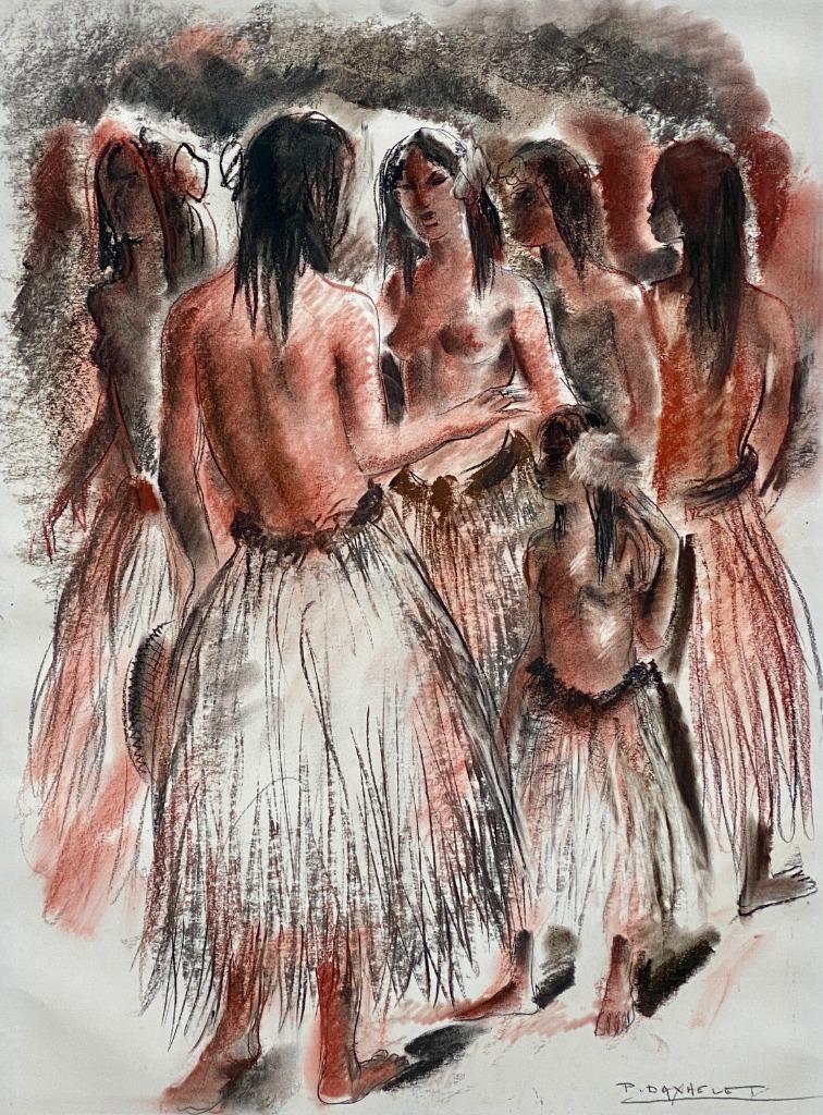 Tekening Paul Daxhelet (Huy 1905 -  Liège 1993), Enlèvement
