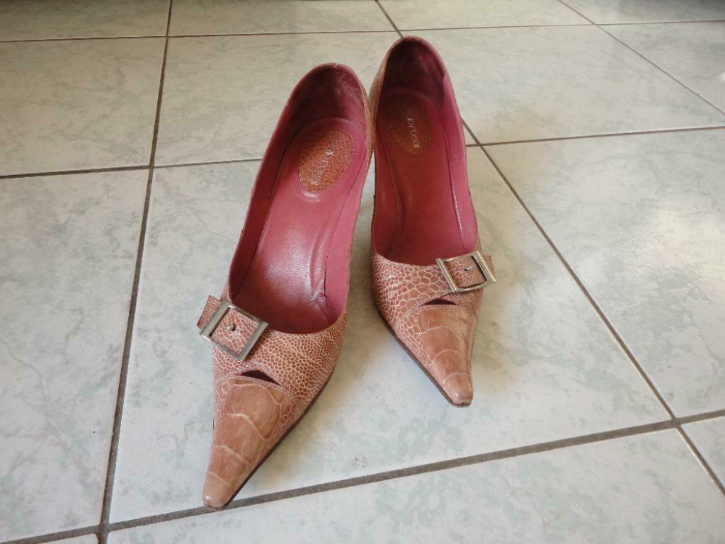echte Sergio Rossi slangenroze pumps 38 ½, Ophalen, Zo goed als nieuw, Roze, Pumps