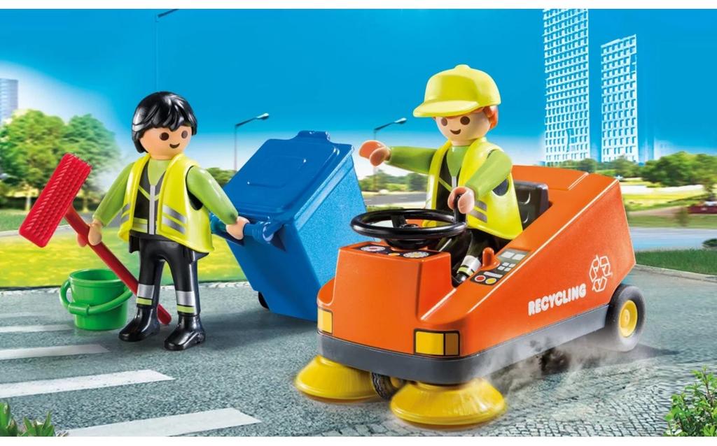 Playmobil 70203 City Life Straatveger 4+ Compleet!, Ophalen of Verzenden, Zo goed als nieuw, Complete set