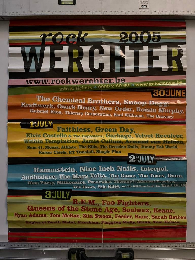 AFFICHE DE ROCK WERCHTER 2005, Enlèvement