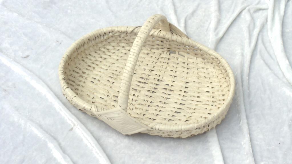 Presentatie mand ovaal voor doopsuiker - witte kleur, Kinderen en Baby's, Ophalen, Gebruikt, Kraamcadeau