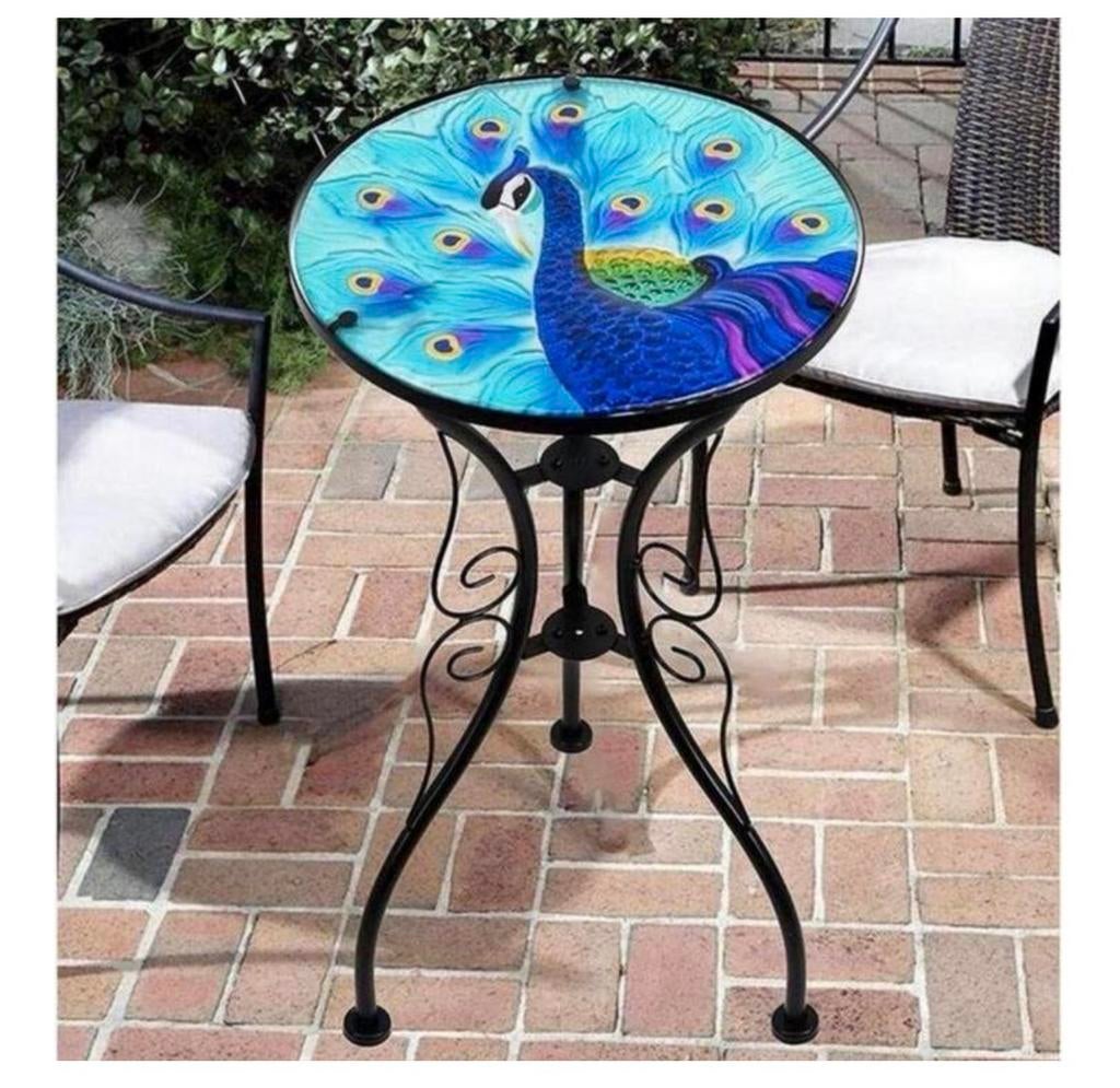 IJzer-Glas Pauw Ronde Zij-tafeltje Mozaïek bijzettafel Nieuw, Huis en Inrichting, Tafels | Bijzettafels, Nieuw, Rond, 45 tot 60 cm