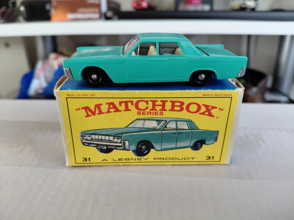 Boîte d'allumettes 31c Lincoln Continental « E », Hobby & Loisirs créatifs, Voitures miniatures | Échelles Autre, Comme neuf, Voiture